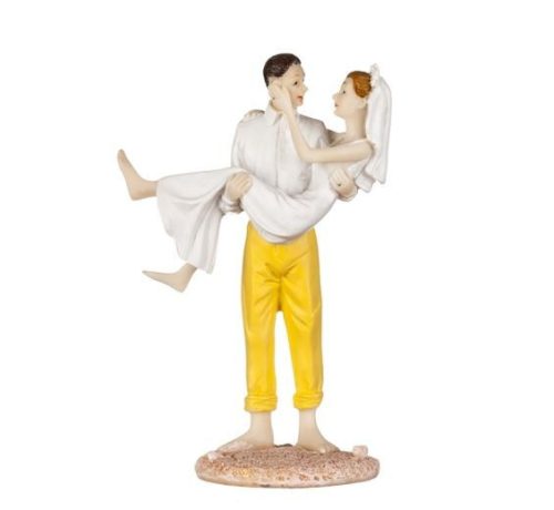 Ifjú pár tortadísz tengerpartos (16 cm)