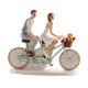 Ifjú pár tortadísz biciklis (16 cm)