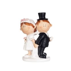  Ifjú pár tortadísz cilinderes (35113-A)- 16 cm