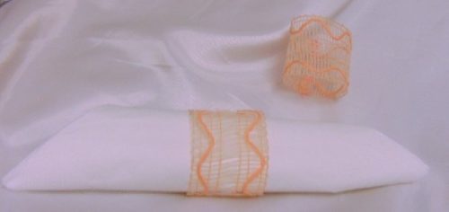 szalvétagyűrű hálós, barack (10 db/cs)