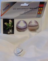 LED-es vízálló mécses hideg fehér színben (12 db)