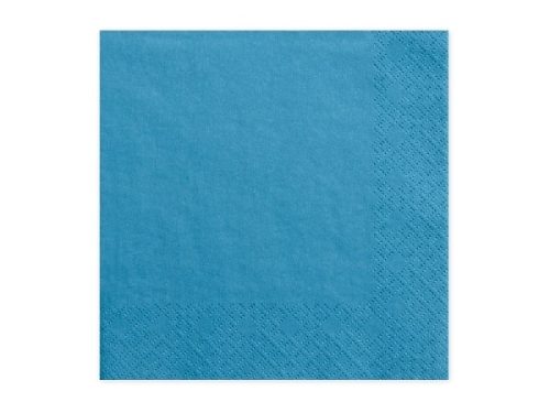 33*33 szalvéta, 3 rétegű (20 db/cs) türkizkék-001