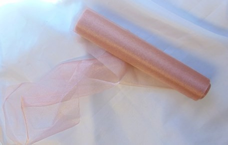 rózsakvarc 23,5 cm * 10 m organza-612