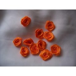 szatén rózsafej 2,5 cm-es (50 db) narancs