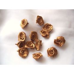 szatén rózsafej 2,5 cm-es (50 db) arany