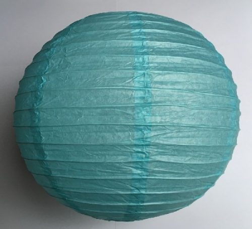 mentakék papír lampion gömb 30 cm-es