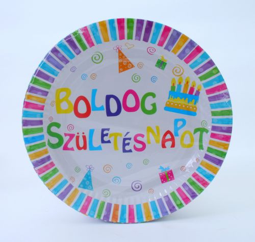 Boldog Születésnapot ! tányér 23 cm (6 db)