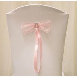 székhuzat dísz csipke, rózsaszín ( 20*30 cm)