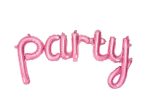 Party fólia lufi felirat, 80*40 cm, rózsaszín