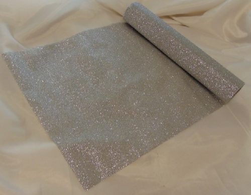 glitteres dekoranyag (28 cm * 5 m), ezüst-102