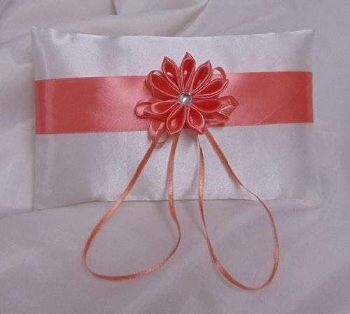 gyűrűpárna csillagvirág, korall (15x22 cm)