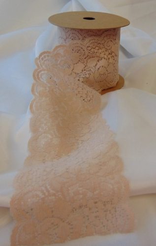 csipke szalag, púderbézs (8 cm*5 m)