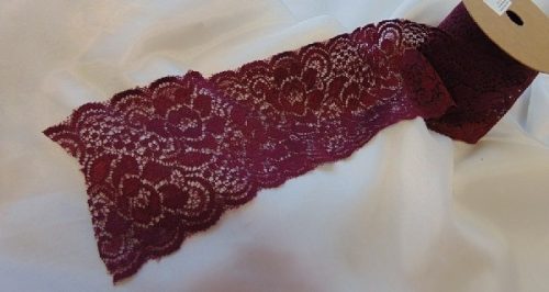 csipke szalag, bordó (8 cm*5 m) 