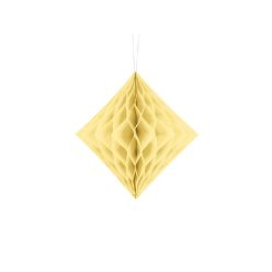 gyémánt papír lampion 20 cm, krém-079