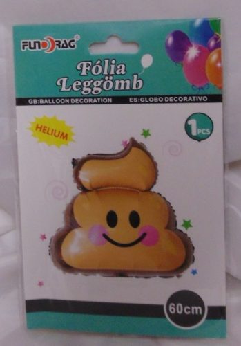 Emoji Kaki fólia lufi (60 cm)