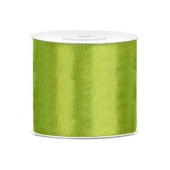 7,5 cm-s szatén szalag élénkzöld (25 m) -102j