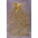 organza tasak arany, csillagos (23*18cm)-24 db
