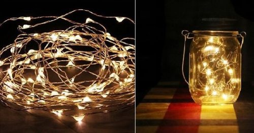 LED fényfüzér meleg fényű, 2 m (20 db led)- elemes