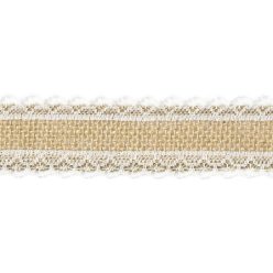 Juta szalag, szélén csipkével (4 cm * 5 m)