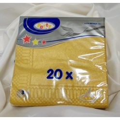 33*33 szalvéta, 3 rétegű (20 db/cs) fényes arany