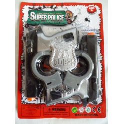 rendőr szett bilinccsel (4 részes)