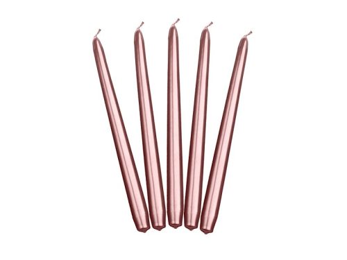 rosegold metál gyertya (24 cm)