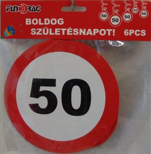 50. évszámos függődísz (6 db-s)-602227