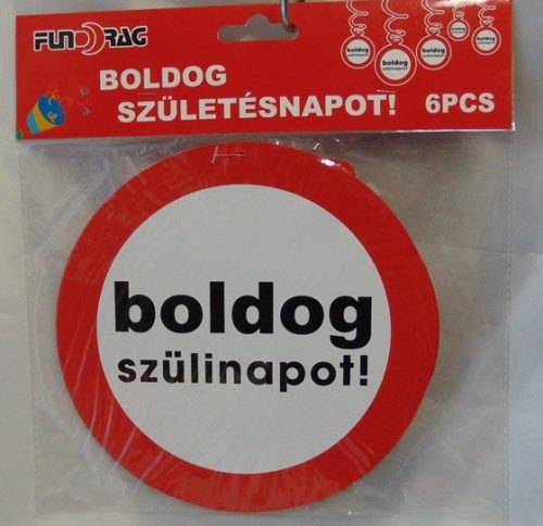 Boldog születésnapot ! függődísz (6 db-s)-602180