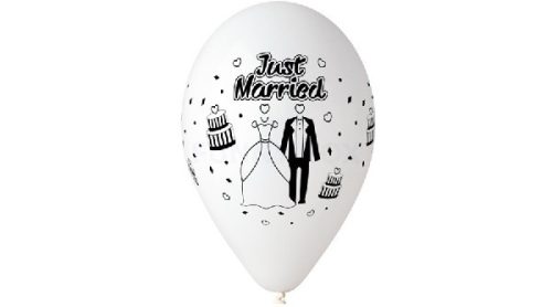 Just Married gumi lufi, 30 cm-s (5 db)