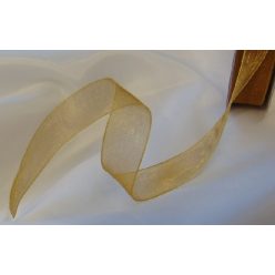 organza szalag 1,5 cm x 22,86 m, arany (014)
