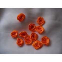 szatén rózsafej 2,5 cm-es (50 db) narancs