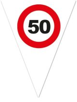 zászlógirland 50. közlekedési táblás ( 5 m )