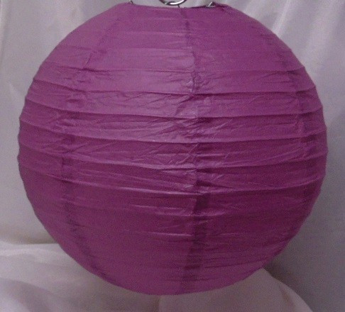 püspöklila papír lampion gömb 30 cm-es