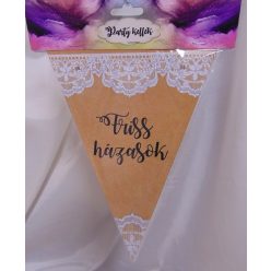 Zászlógirland esküvőre (8 db zászló+4 m szalag)