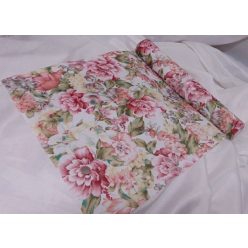   dekorselyem asztali futó , vintage rózsás- (28 cm * 5 m)-jk11