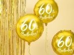 60. születésnapi fólia lufi, arany (45 cm)
