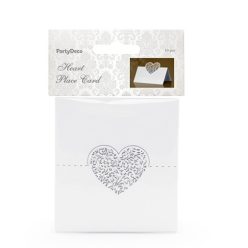 ültetőkártya csipkézett szívvel (10 db)-WS52