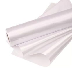 szatén selyem asztali futó (23 cm * 10 m) fehér-VD01