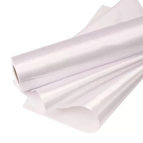 szatén selyem asztali futó (23 cm * 10 m) fehér-VD01
