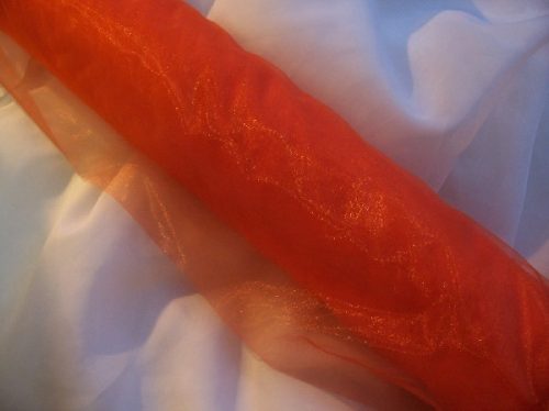 organza anyag narancs (1,5 m széles )