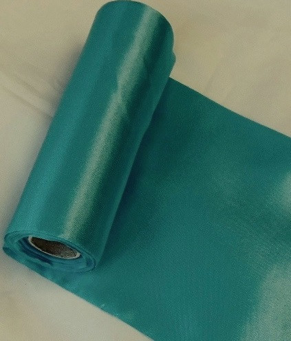 szatén selyem asztali futó (23 cm * 10 m) türkiz