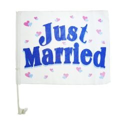 just married textil zászló-((40x30 cm)