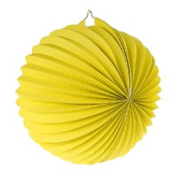 papír gömb lampion 25 cm, sárga-ldkzo25