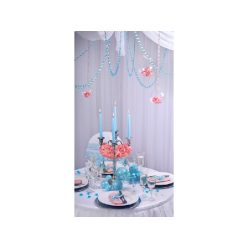 Kristály girland ,türkizkék (1 m)