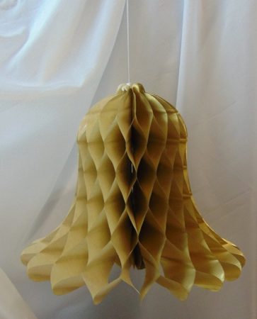 fényes arany papír harang (20 cm)