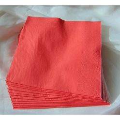 33*33 szalvéta, 3 rétegű (20 db/cs) korallpiros - 0042