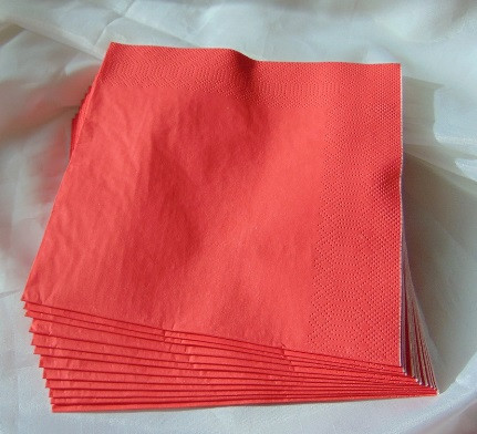 33*33 szalvéta, 3 rétegű (20 db/cs) korallpiros - 0042
