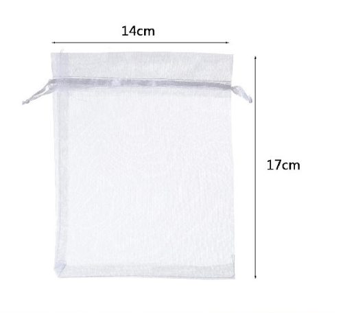 organza tasak 14*17 cm, fehér (4 db)-215746