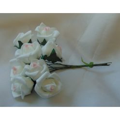 habrózsa csokor fehér, 10 cm-s (8 szálas)