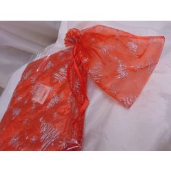 organza tasak piros mintás (23*18 cm)-24 db